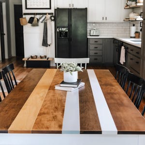 Solid Wood Dining Table | "The Willow | Large Kitchen Table | Sustainably Sourced North American Hardwood image 3