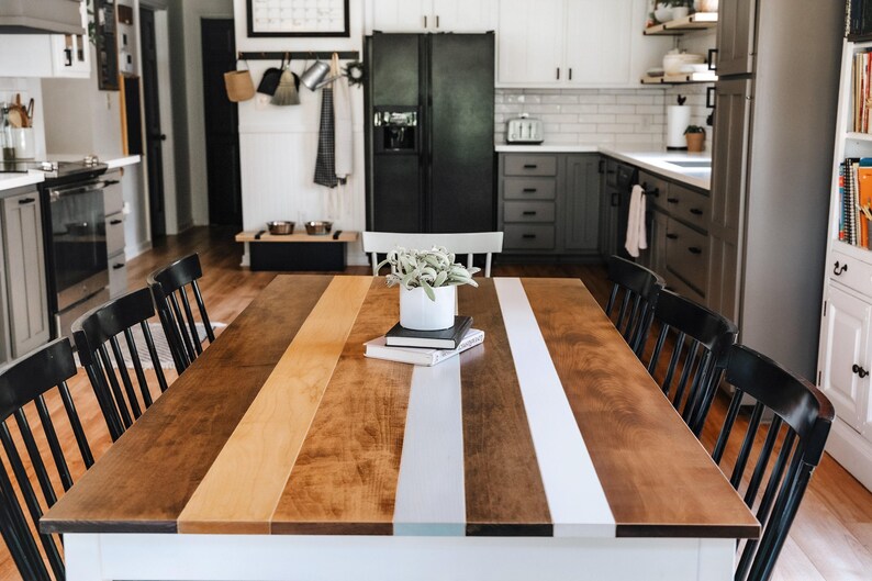 Solid Wood Dining Table | "The Willow | Large Kitchen Table | Sustainably Sourced North American Hardwood image 3