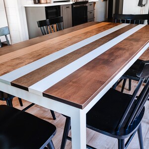 Solid Wood Dining Table | "The Willow | Large Kitchen Table | Sustainably Sourced North American Hardwood image 5