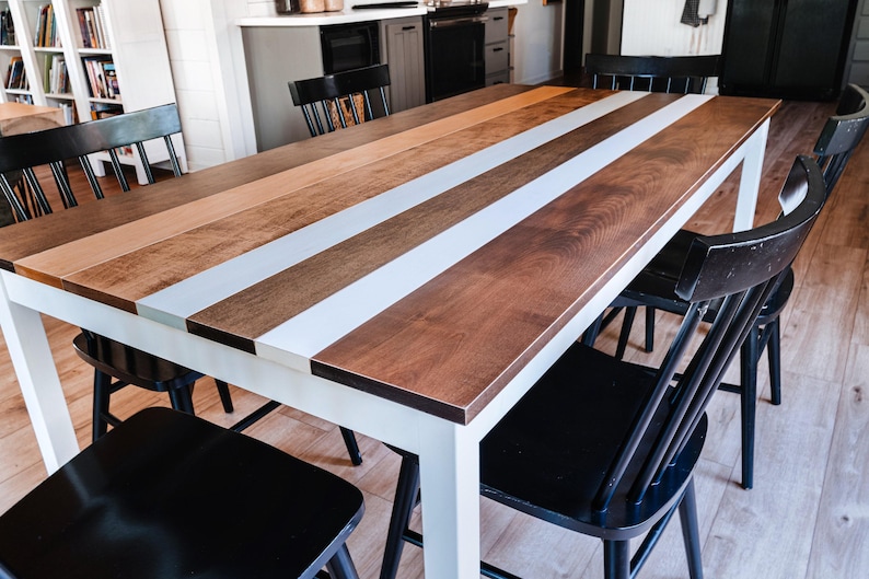 Solid Wood Dining Table | "The Willow | Large Kitchen Table | Sustainably Sourced North American Hardwood image 5