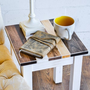 Farmhouse Side Table | 14&quot; x 14&quot; Stool | Small End Table | Short Side Table | Multipurpose Table