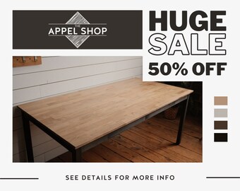 Discount Table | Custom Hannah Style 70" x 35" | Solid Wood Table