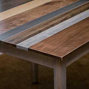 Solid Wood Dining Table: "The Westley" Farmhouse Kitchen Table Set image 4