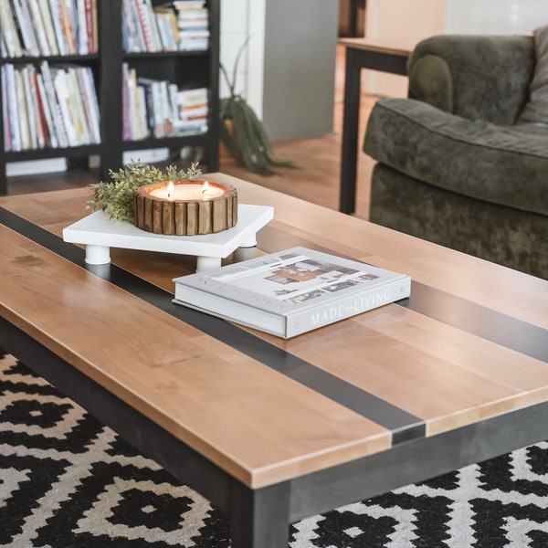 Solid Wood Coffee Table | "The Hannah" | Modern Farmhouse Living Room Table | Solid Maple | Sustainably Sourced North American Hardwood