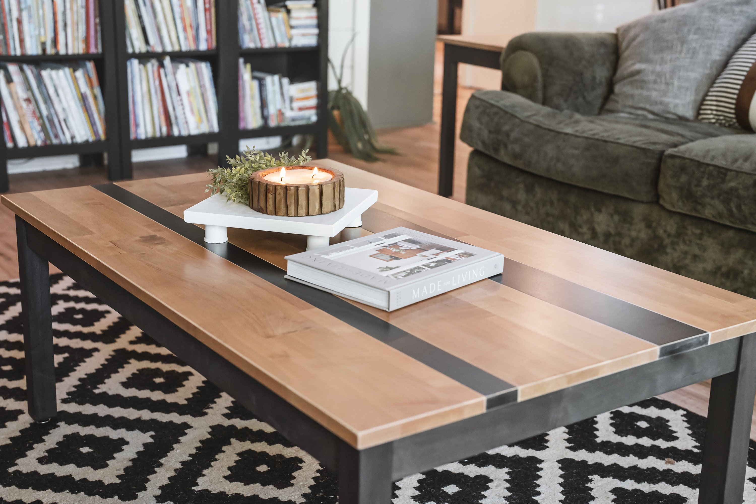 Sirah solid wood 2024 frame coffee table