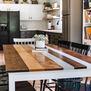 Solid Wood Dining Table | "The Willow | Large Kitchen Table | Sustainably Sourced North American Hardwood image 4