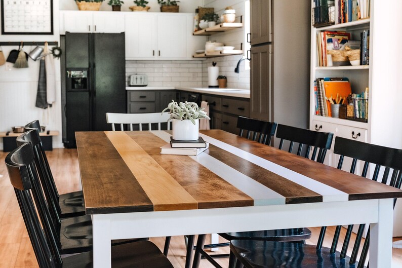 Solid Wood Dining Table | "The Willow | Large Kitchen Table | Sustainably Sourced North American Hardwood image 4