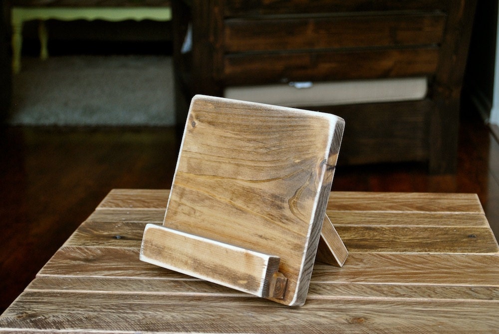 Wood Tablet Stand Ipad Cookbook For The
