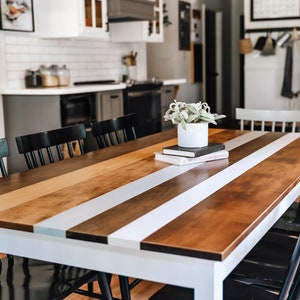 Solid Wood Dining Table | "The Willow | Large Kitchen Table | Sustainably Sourced North American Hardwood