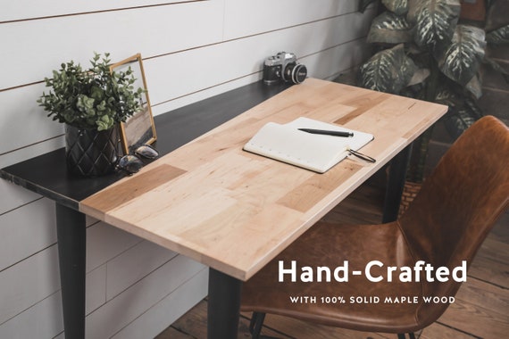The Mae Desk Modern Desk Solid Wood Desk Home Office - Etsy