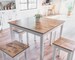 The Lyla | Farmhouse Breakfast Table | Square Table Set | Dining Set | Small Kitchen Table | Square Table 