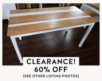 Solid Wood Dining Table or Desk: 57" x 28" - The Hannah - 60% off