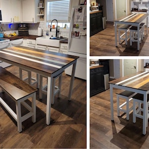 Counter add-on for tables and benches/stools with wood legs only image 3