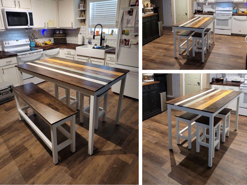 Counter add-on for tables and benches/stools with wood legs only image 3