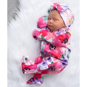 floral baby outfit newborn