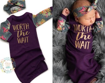 worth the wait baby outfit