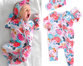 newborn ruffle sleeper