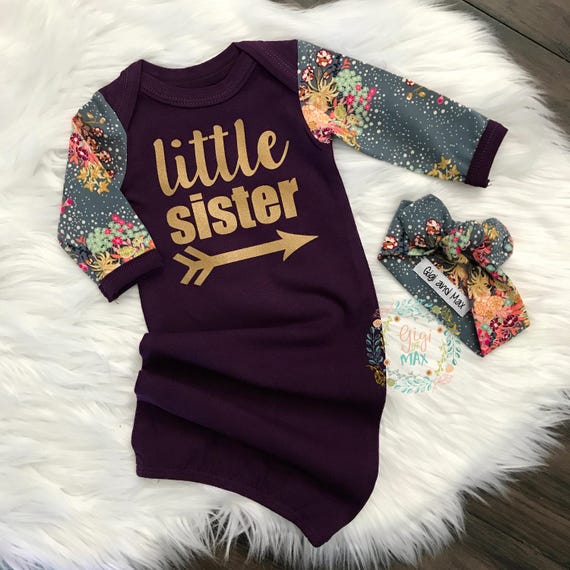 little sister newborn gown