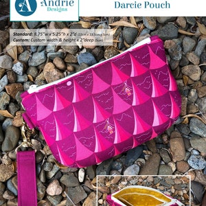 Darcie Pouch Pattern: Small Zipper Bag with Inner Pocket (PDF Pattern)
