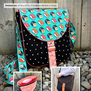 Sunny Day Satchel Sewing Pattern: Zipper Pockets, Adjustable Strap, Versatile Crossbody Bag (PDF Pattern)