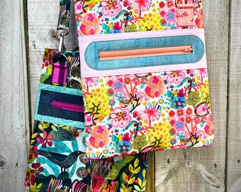 Patrón de bolso cruzado Fusion Overlay: Bolso con cremallera y correa ajustable (patrón en PDF)