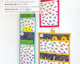 Made For Me Sewing Tools Organiser Pattern: Preset AND Custom Size Organisers in One Pattern! (PDF Pattern)