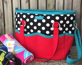 Summer Lovin' Beach Tote Pattern: Oversized Bag, Multiple Pockets and Strap Options (PDF Pattern)