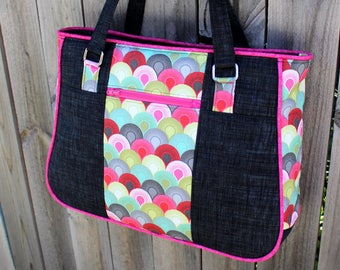 Tote bag pattern, Goin&#39; Uptown Tote, large tote bag, going uptown tote, tote bag PDF, diaper bag pattern, nappy bag pattern