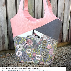 Tote Bag Sewing Pattern: 3 Sizes, Easy Sew (PDF Pattern)