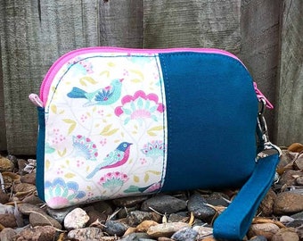 Patrón de bolso de mano Gemma: Bolso pequeño con cremallera y correa para la muñeca (patrón en PDF)