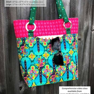 Classic Market Tote Pattern: Shoulder Bag with Pockets (PDF Pattern)