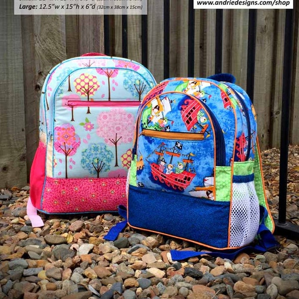 Backpack pattern, backpack PDF, Adventure Time Backpack, kids backpack, adults backpack, small backpack, large backpack