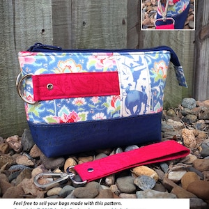 Classic Clutch Pattern: Small Zipper Bag with Wrist Strap (PDF Pattern)