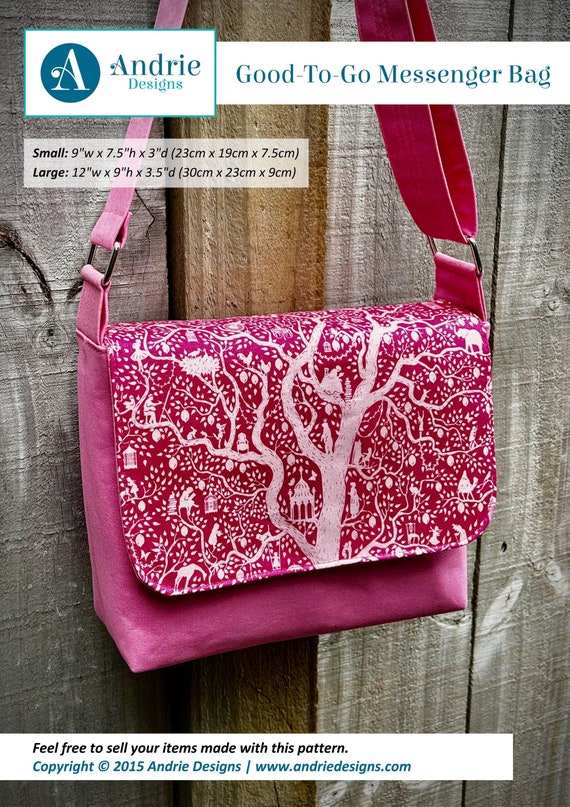 Good-To-Go Messenger Bag Pattern: Small & Large Crossbody Carryall (PDF Pattern)