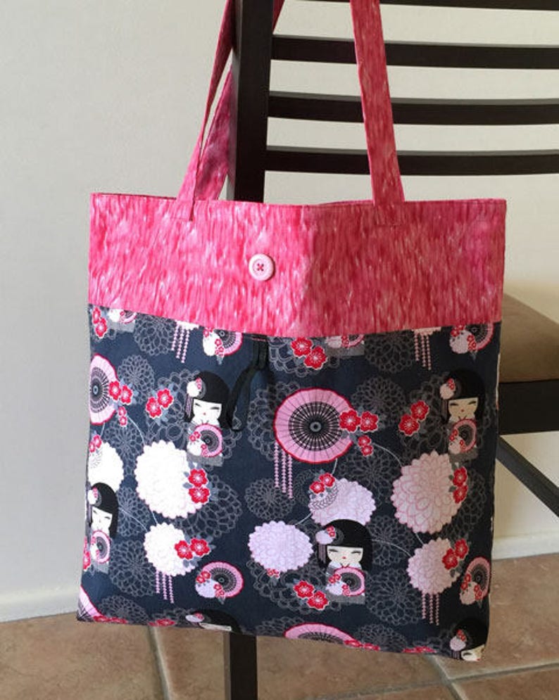Reusable grocery bag pattern, reusable shopping bag pattern, market tote PDF, grocery bag pattern, shopping tote, reusable bag PDF image 4
