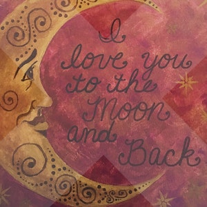 Love you to the moon print image 2