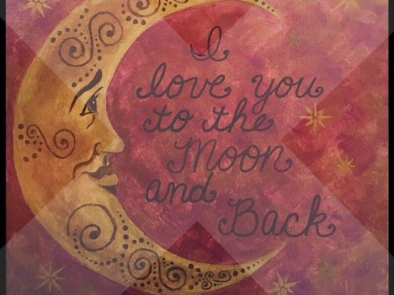 Love you to the moon print image 2