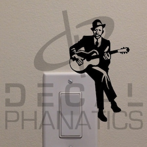 BedroomHome Decor Decal Cowboy Playing Guitar On Light Switch 5.1x4