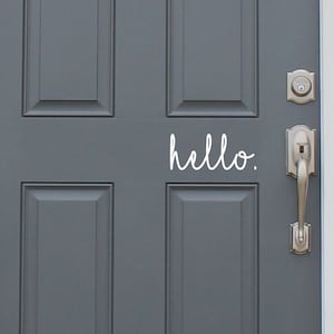 hello. Front Door Greeting Decal - New House/Home Decoration