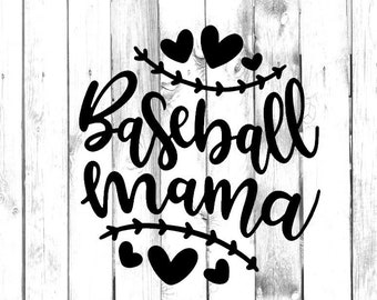 Baseball Mama - Di Cut Decal - Yeti/Tumbler/Water Bottle/Home/Laptop/Computer/Truck/Car Bumper Sticker Decal