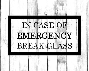 In Case Of Emergency Break Glass Bottle Etsy In Case Of Emergency Break Glass Bottle Etsy
