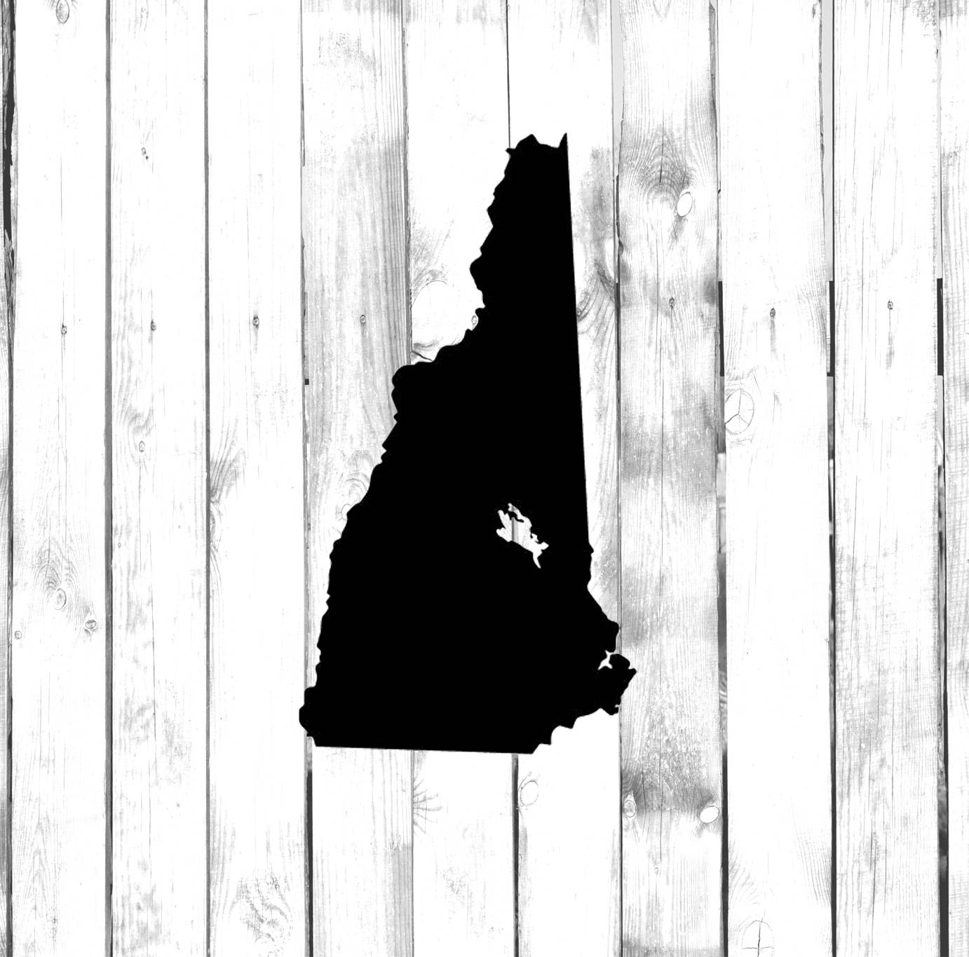 New Hampshire State NH Vinyl Decal Sticker, Car Window Decal, White Sticker, Car Bumper Sticker Laptop Wall Window Truck Decor United States