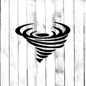 Tornado, Cyclone, Hurricane Silhouette - Car/Truck/Computer/Laptop/Phone/Home Decal  (Listing #DP00004)