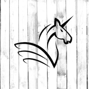 Decorative Unicorn Head - Car/Truck/Home/Computer/Phone Decal