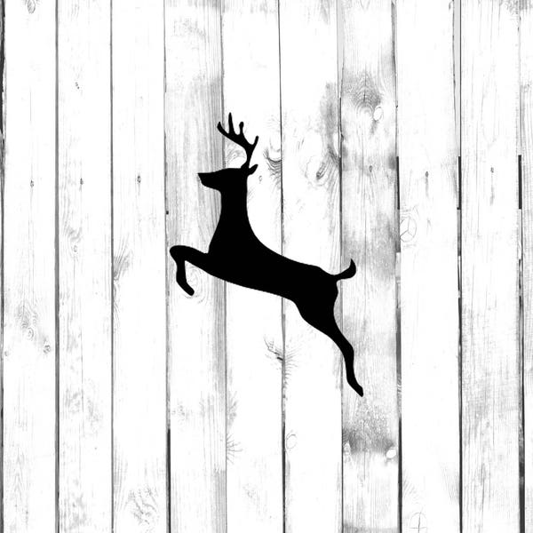 Deer Crossing - Deer Leaping - Car/Truck/Laptop/Phone/Home/Computer Decal