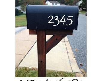 Smooth, Modern Style Mailbox Address Numbers - (Cost for Up to 4 Numbers) - Bedroom/Home Decor/Car/Truck/Computer/Phone/Laptop Decal
