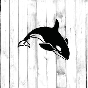 Killer Whale Jumping Out of Water - Di Cut Decal - Home/Laptop/Computer/Truck/Car Bumper Sticker Decal