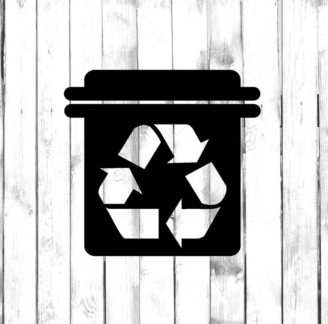 Recycle Trash Can Decal Di Cut Decal Etsy