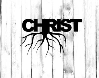 Rooted With Christ - Car/Truck/Home/Computer/Phone/Laptop Decal