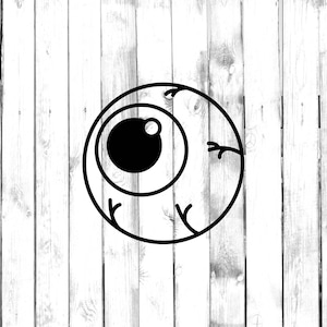 Creepy Eyeball, Bloodshot Di Cut Decal Car/Truck/Home/Laptop/Computer/Phone Decal image 1